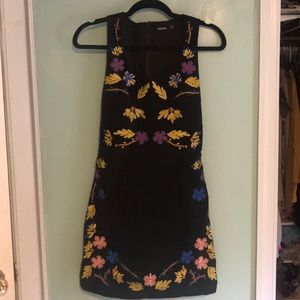 Black flower dress
